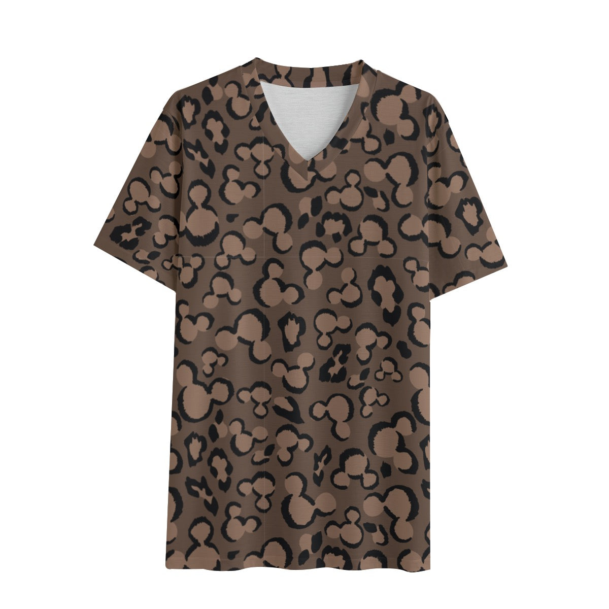 CHOCOLATE LEOPARD  - ADULT V-NECK