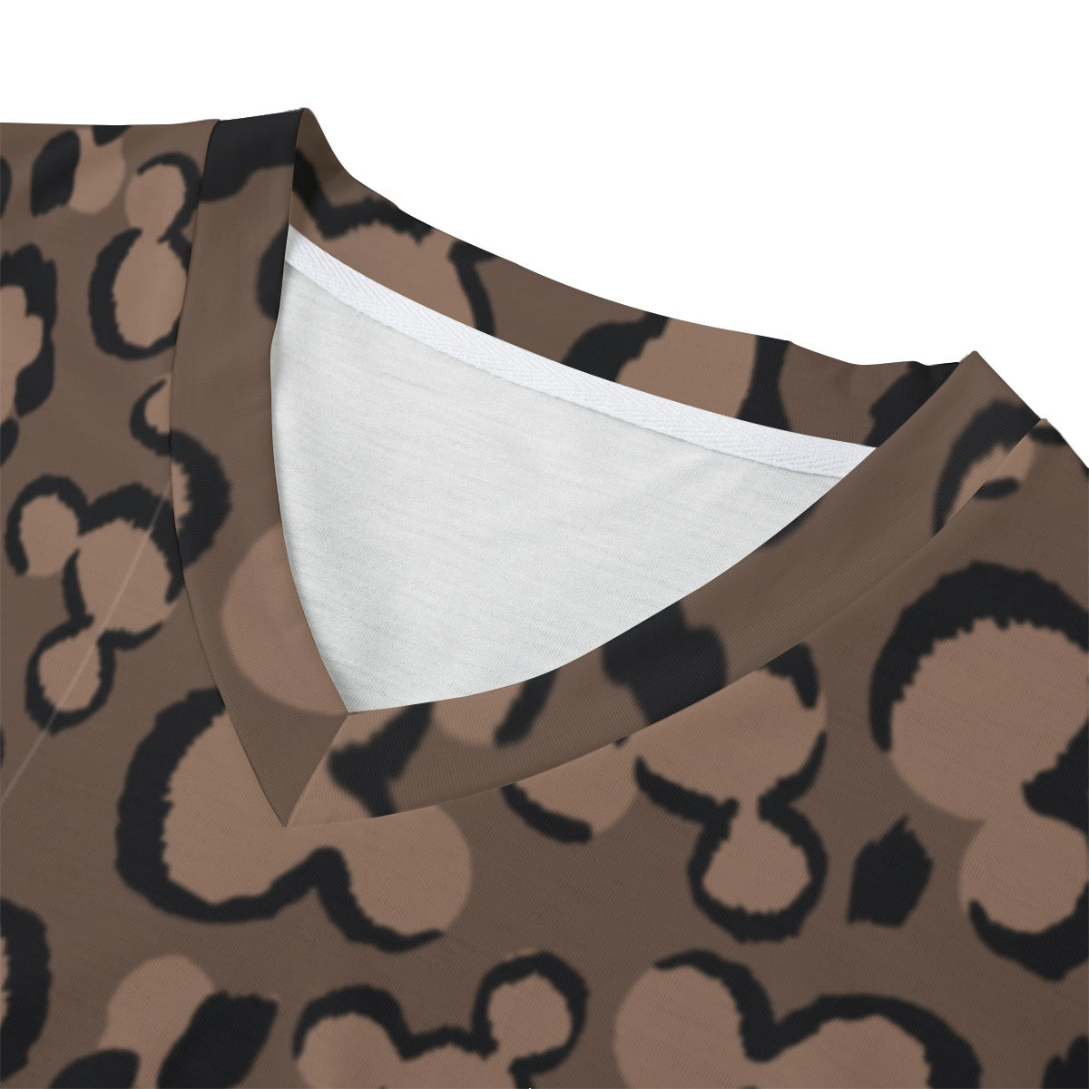 CHOCOLATE LEOPARD  - ADULT V-NECK