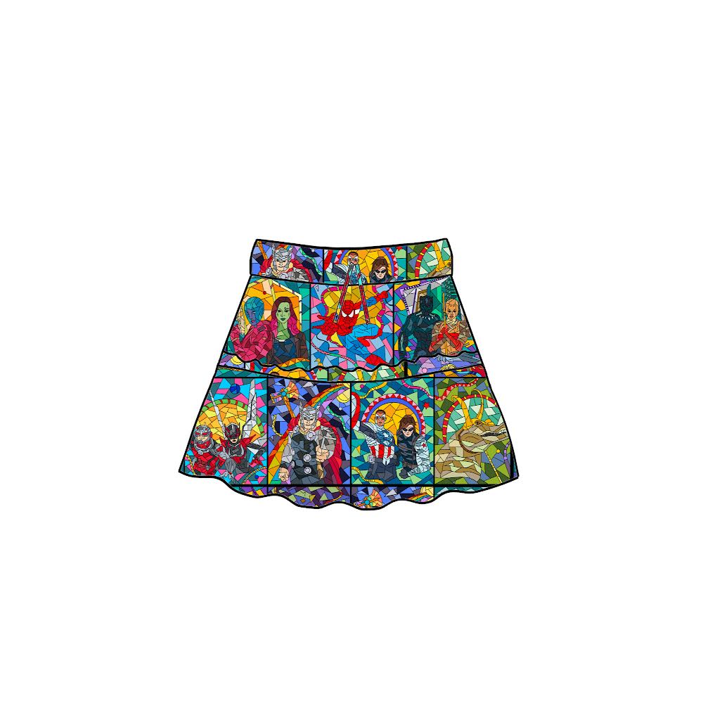 STAINED GLASS  HERO - ADULT RUFFLE SKIRT