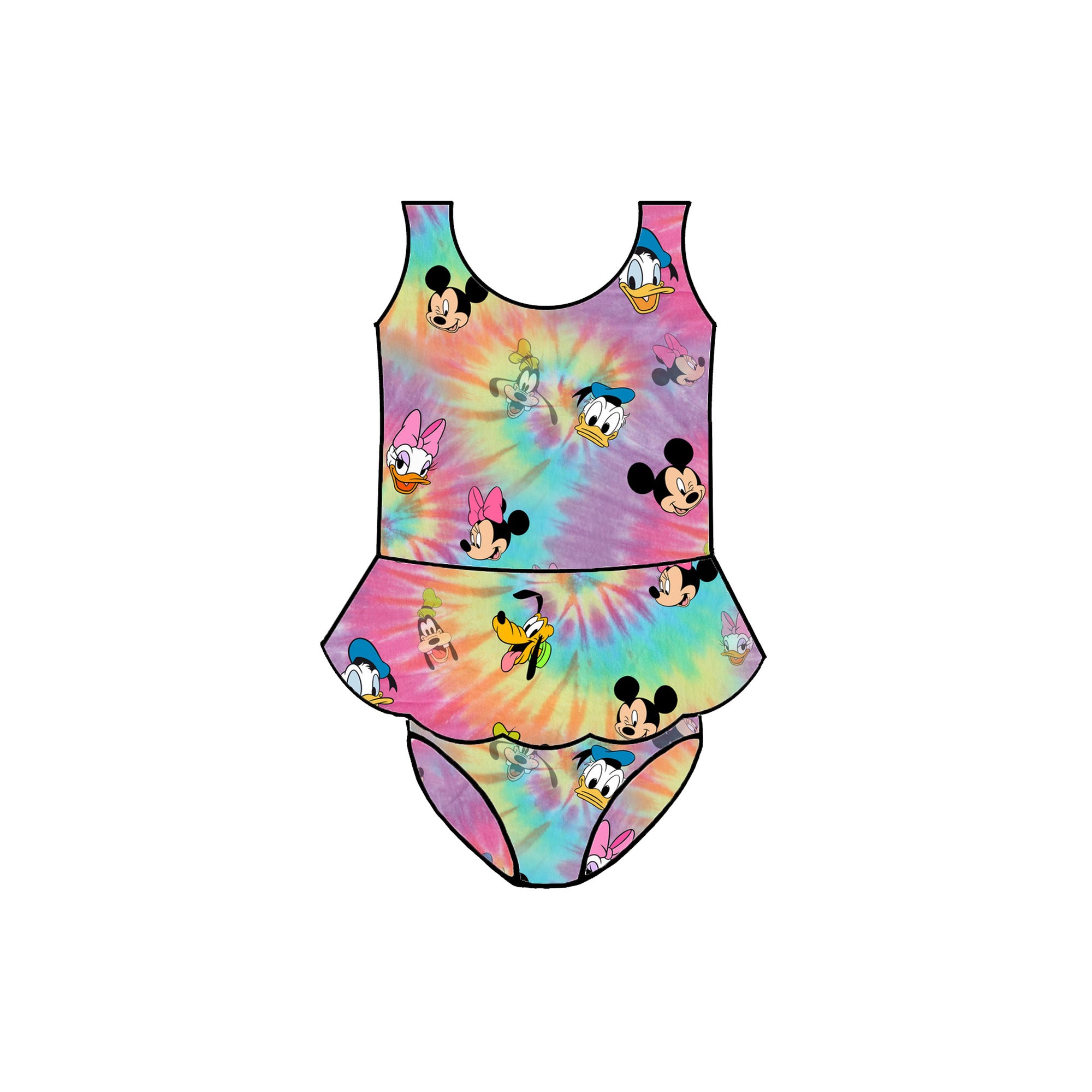 BRIGHT TIE DYE KIDS SWIM - CHOOSE STYLE