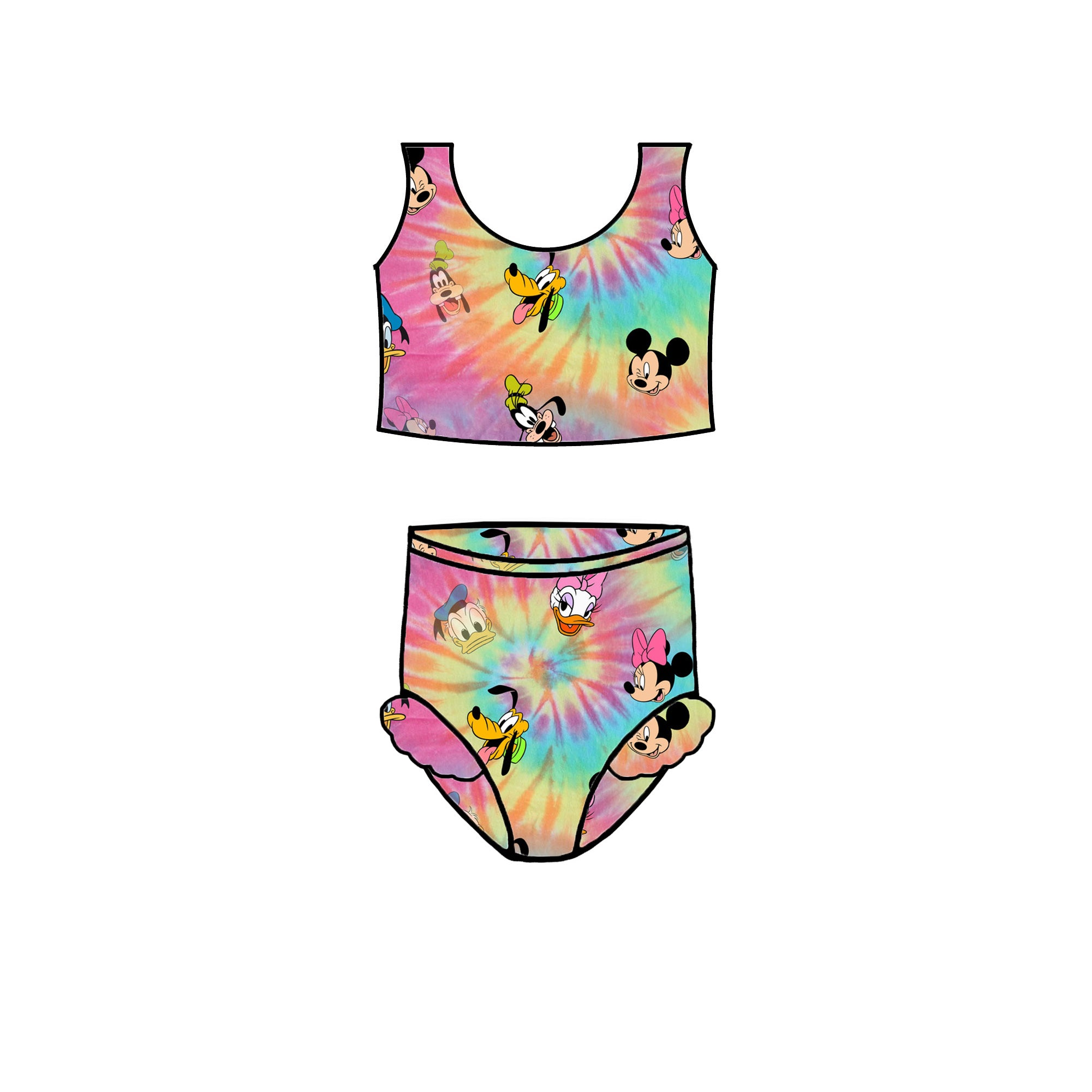 BRIGHT TIE DYE KIDS SWIM - CHOOSE STYLE