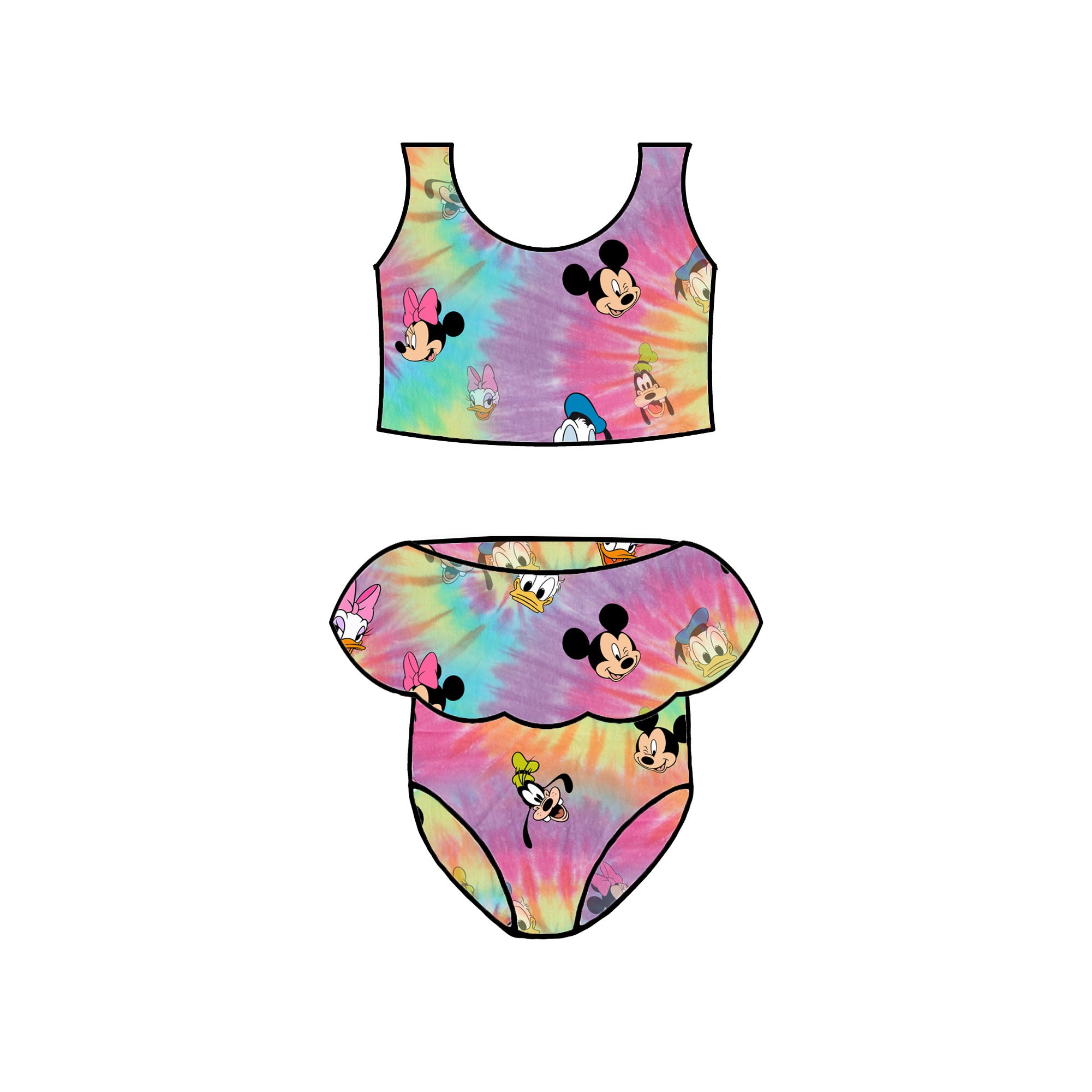 BRIGHT TIE DYE KIDS SWIM - CHOOSE STYLE