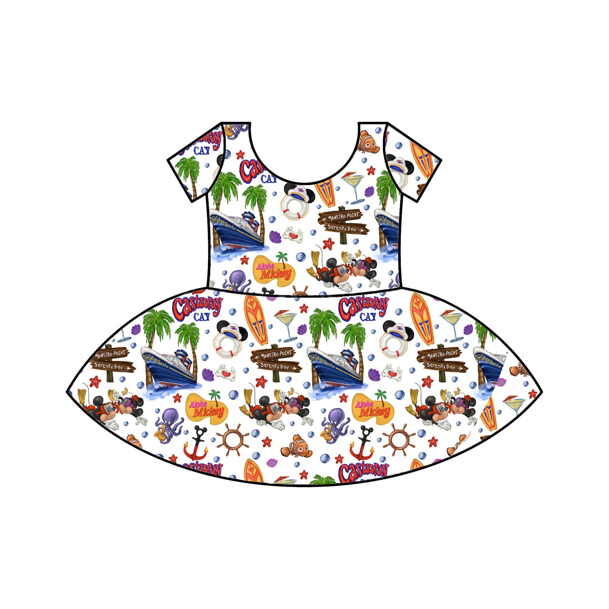 CASTAWAY- KIDS TWIRL DRESS PRE-ORDER