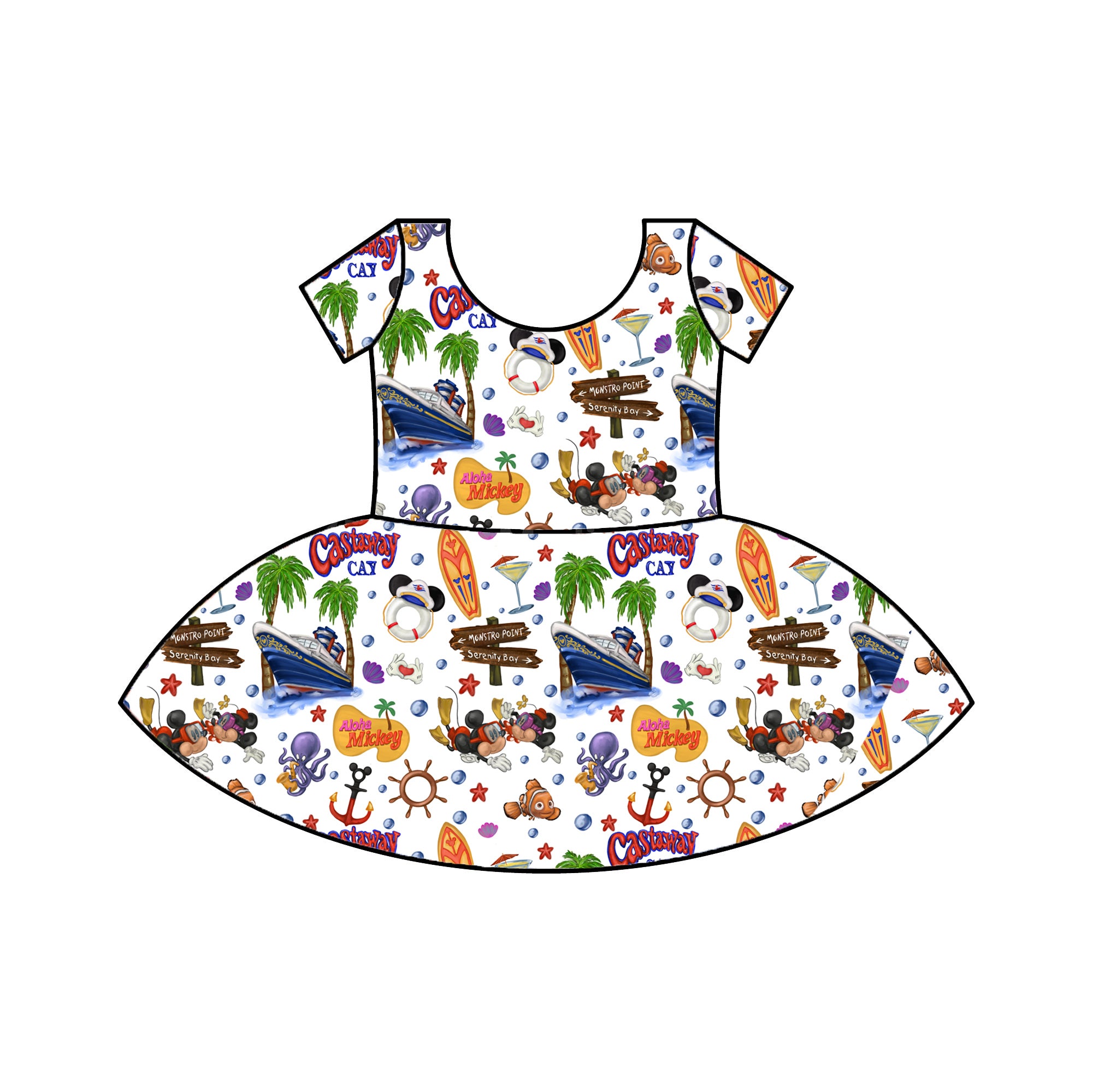 CASTAWAY- KIDS TWIRL DRESS PRE-ORDER