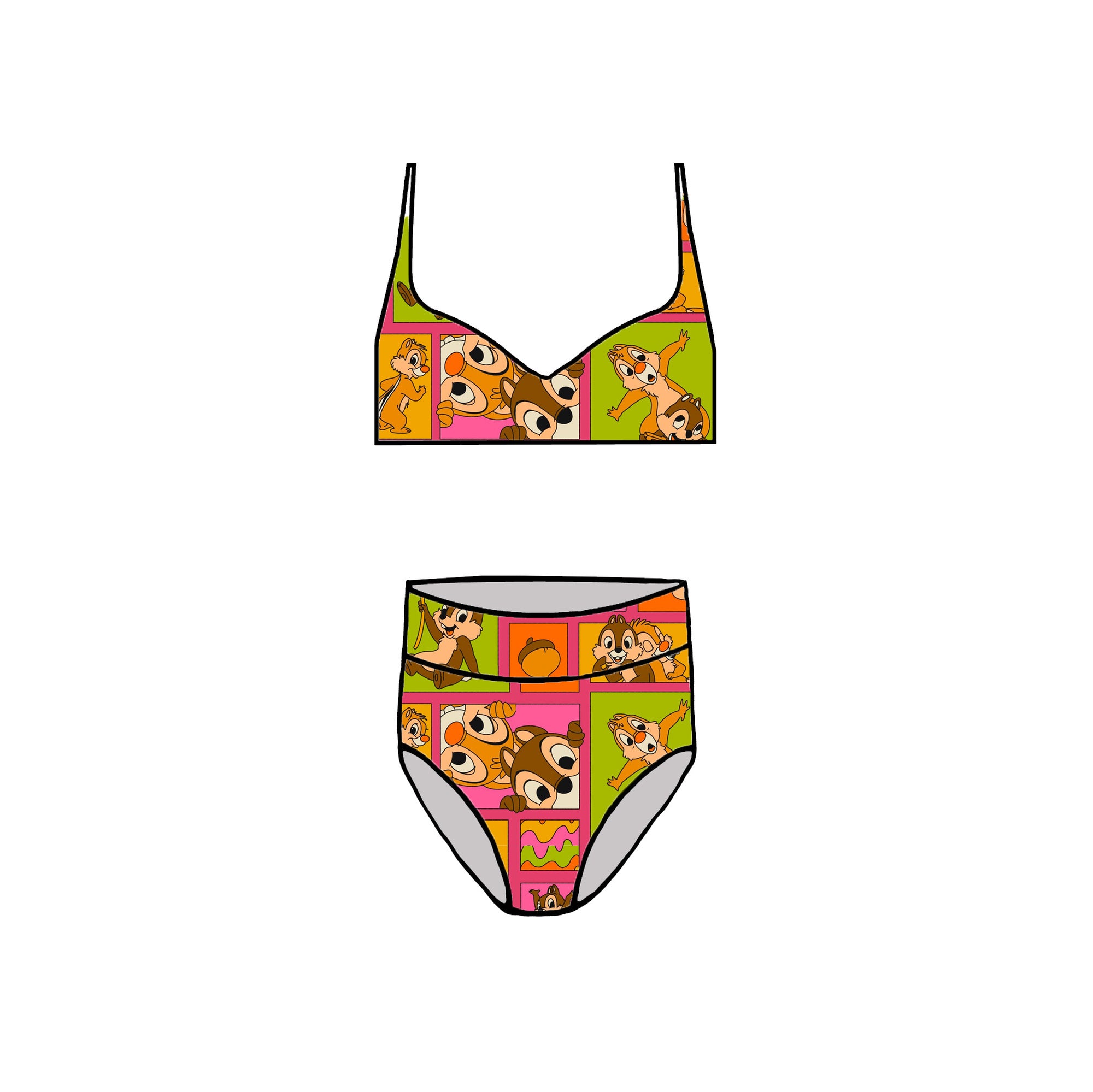 CHIP & DALE - ADULT SWIMWEAR- CHOOSE STYLE