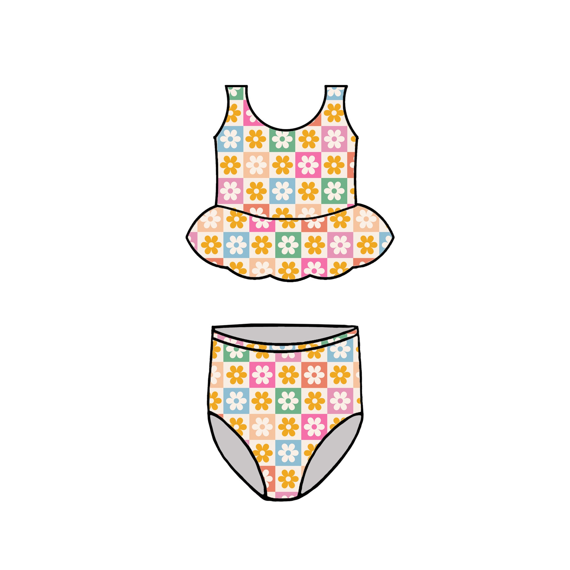 DAISY SQUARES SWIM - CHOOSE STYLE