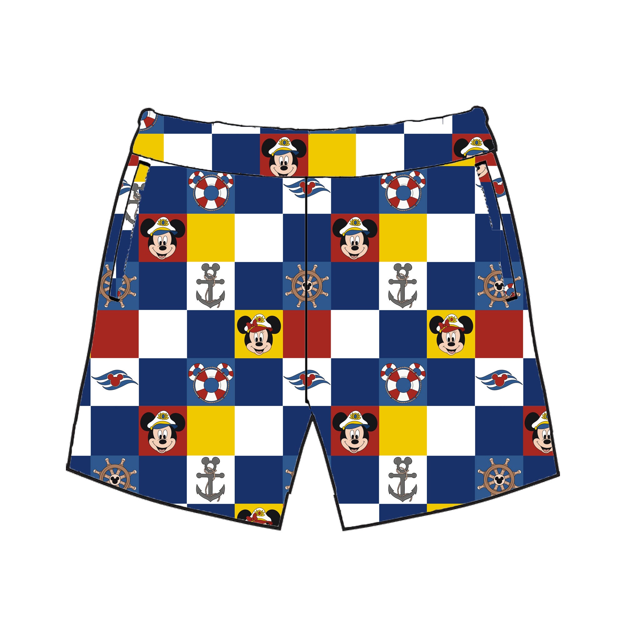 SUBSCRIBER CHECKERED - MENS SWIM TRUNKS