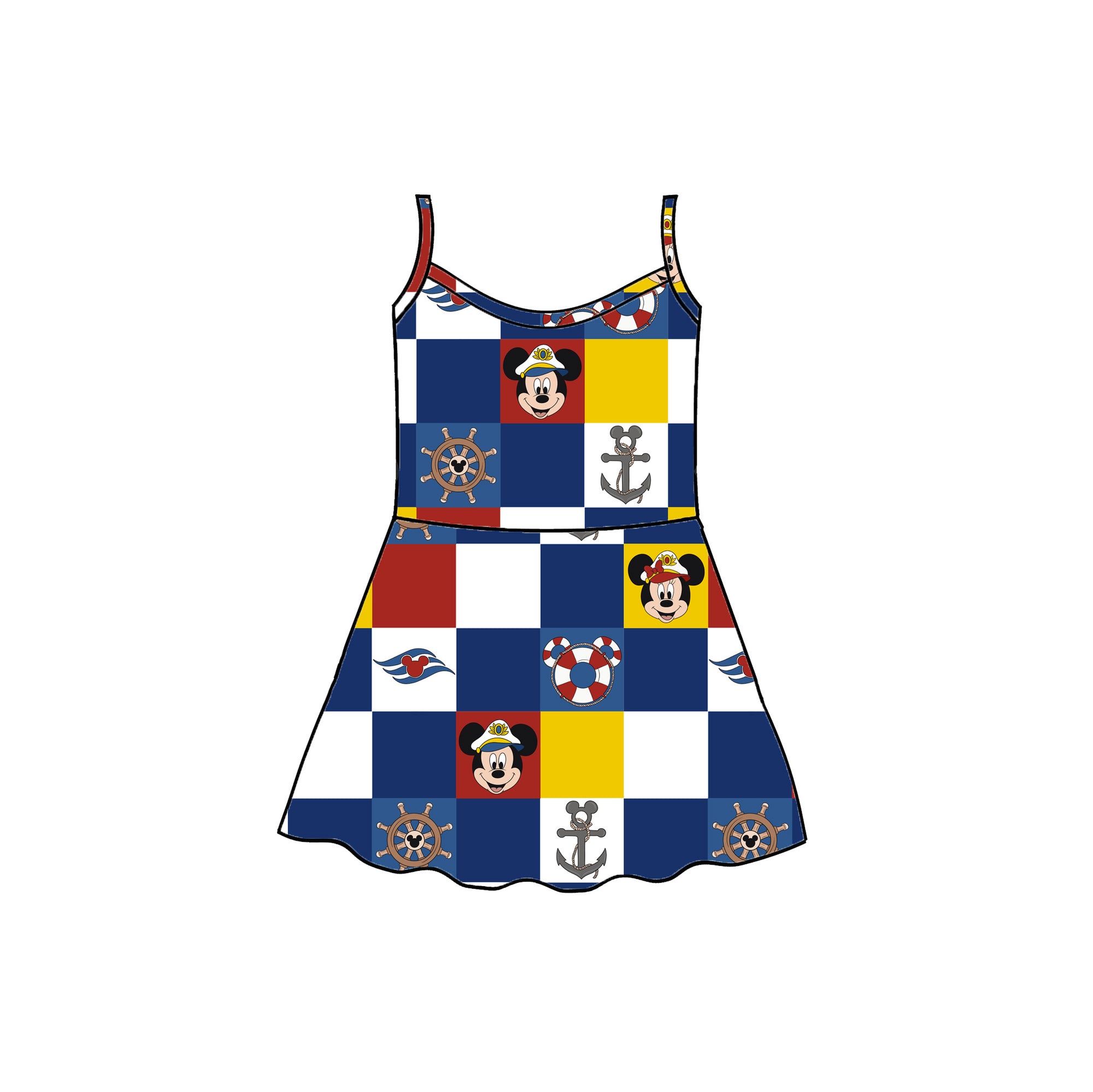 SUBSCRIBER CRUISE CHECKERS - PAISLEY DRESS PRE-ORDER