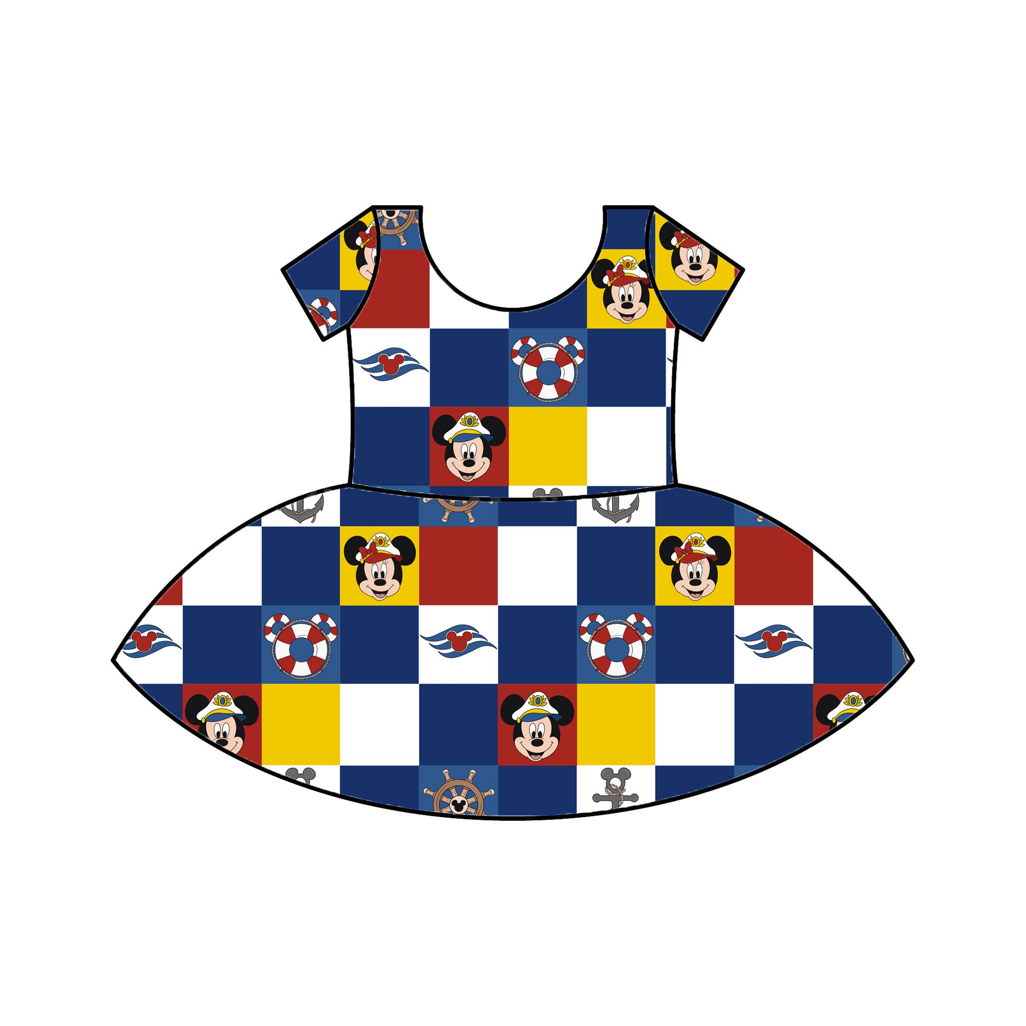 CRUISE CHECKERS - KIDS TWIRL DRESS PRE-ORDER