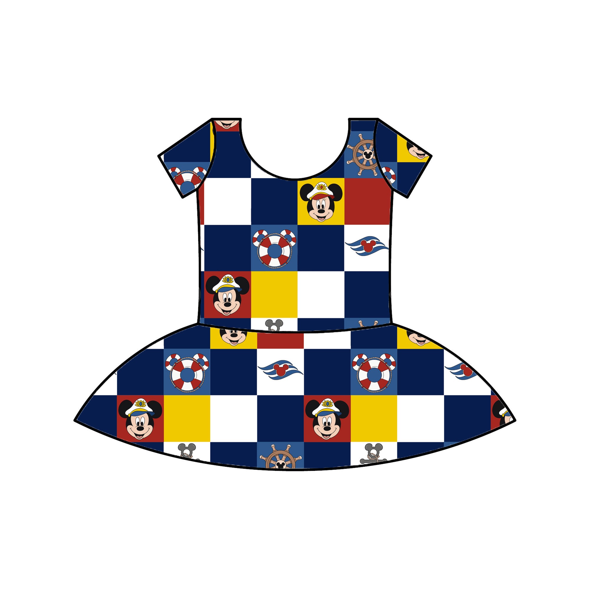 SUBSCRIBER CRUISE CHECKERS - KIDS SKIRTED LEOTARD