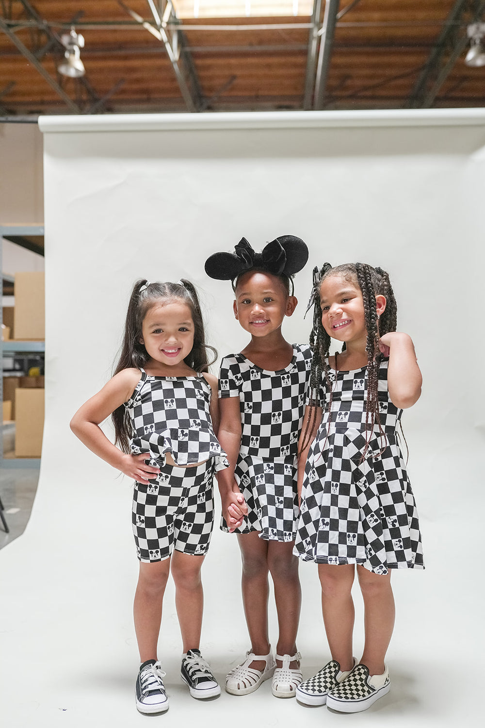 Brave Little Ones Checkered Lines Two-Piece Set