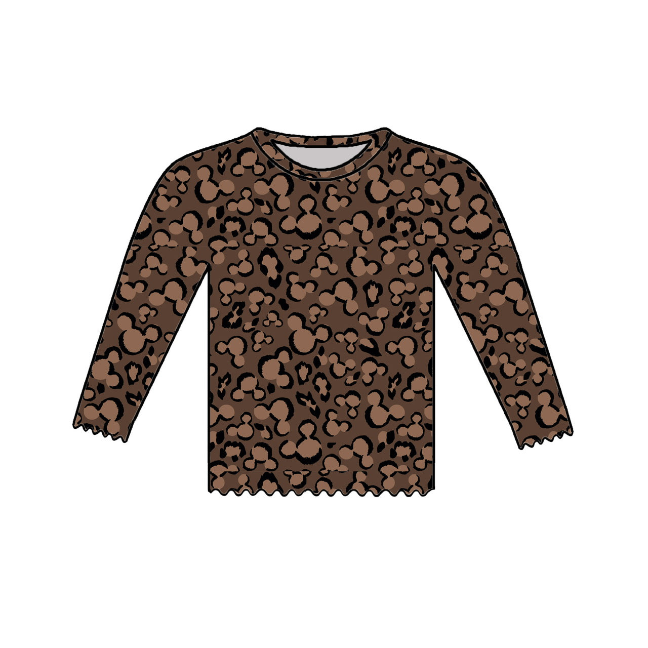 CHOCOLATE LEOPARD    - ADULT MESH TOP