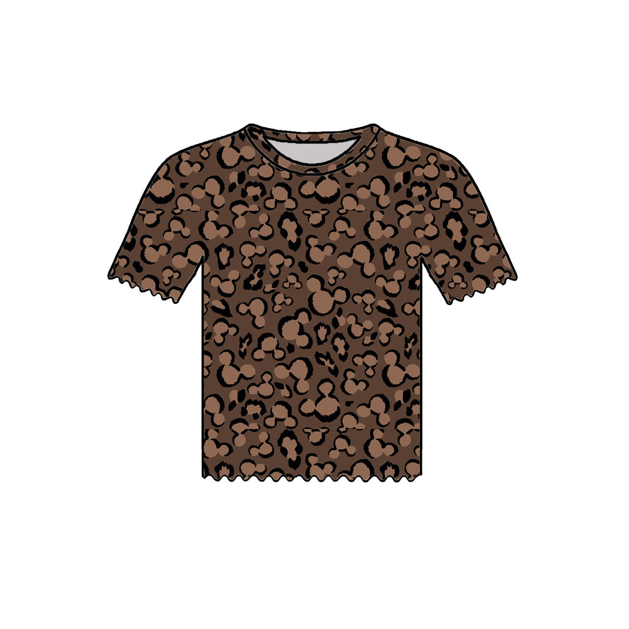 CHOCOLATE LEOPARD    - ADULT MESH TOP