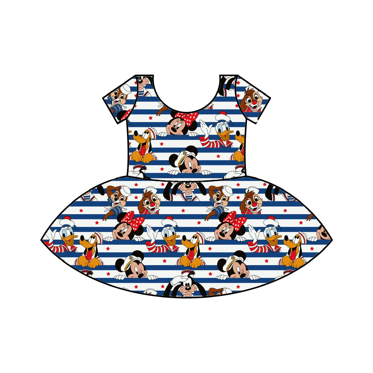 FAB 5 STRIPES - KIDS TWIRL DRESS PRE-ORDER