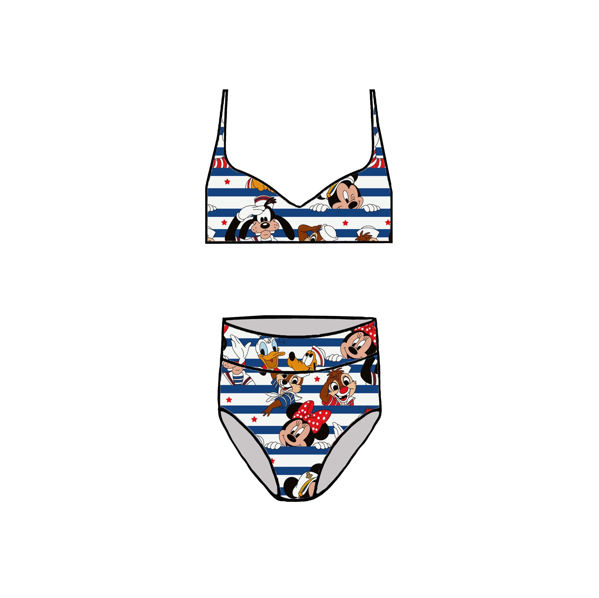 FAB 5 STRIPE ADULT SWIMWEAR- CHOOSE STYLE