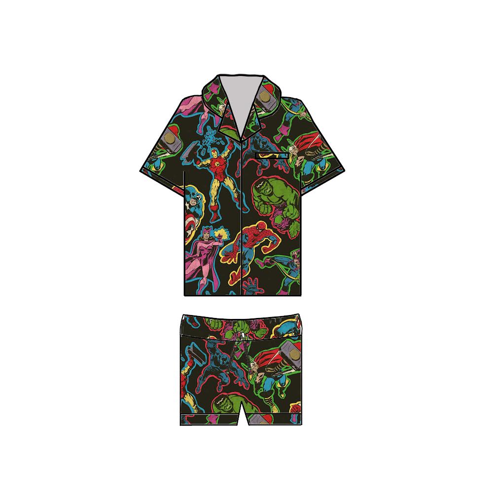 COLOR POP HERO - ADULT SILKY PAJAMAS