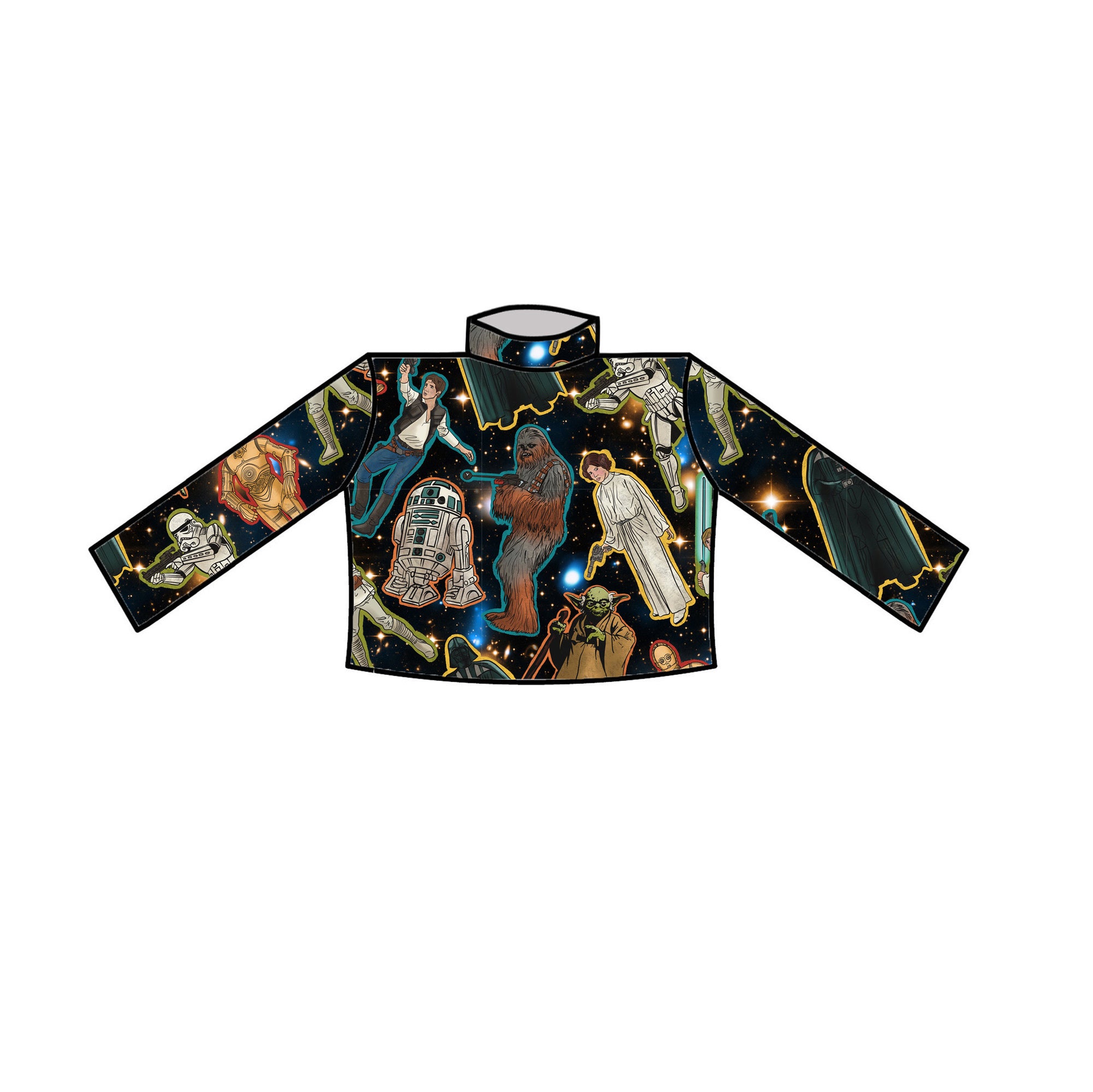 GALAXY HEROES  - ADULT LONG SLEEVE MOCK NECK