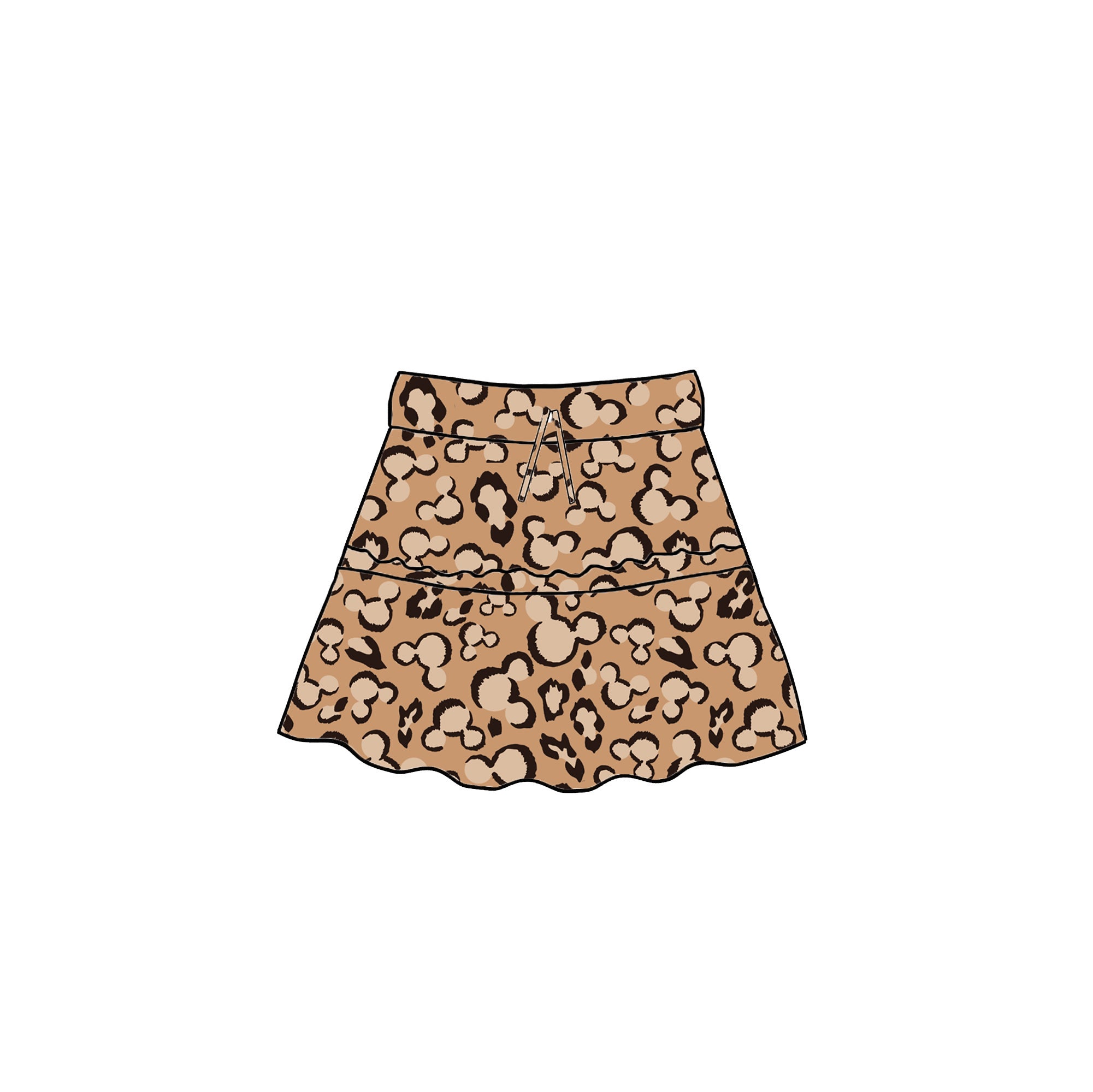 LEOPARD  - ADULT RUFFLE SKIRT