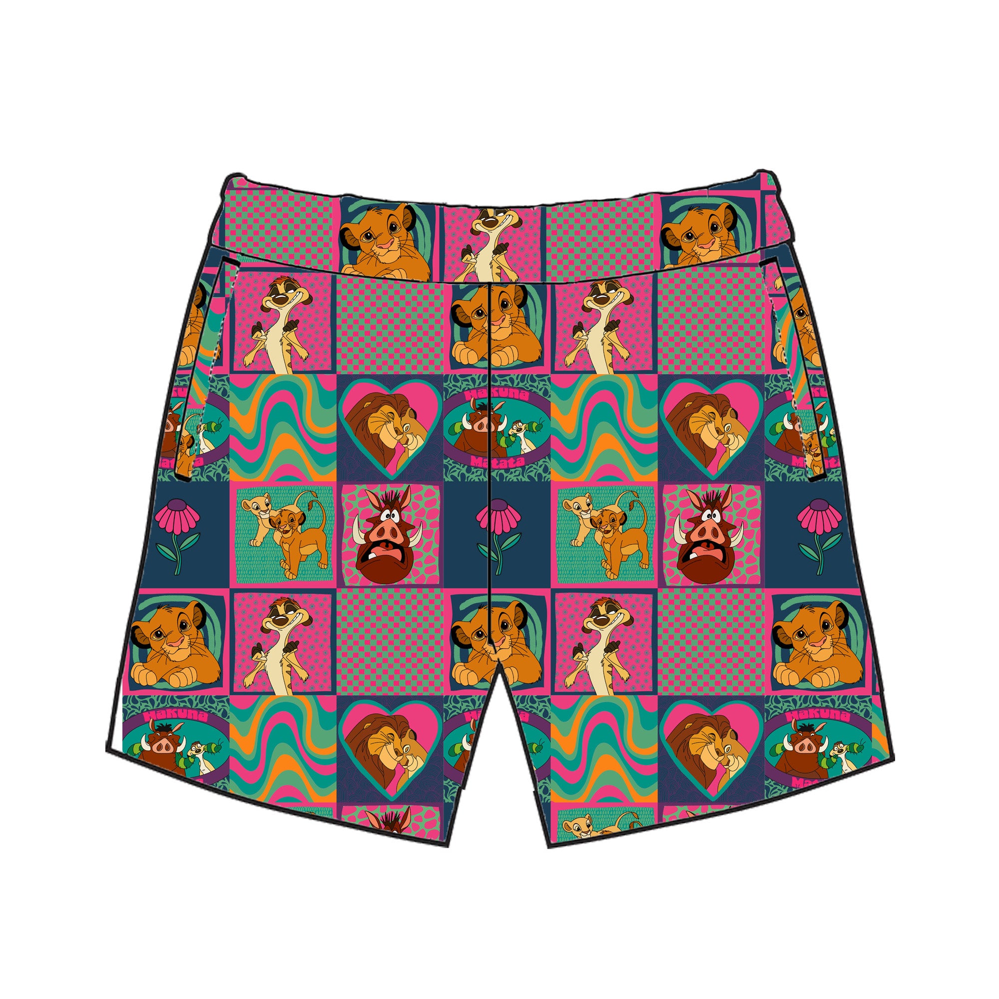 LION KING -  MENS SWIM TRUNKS