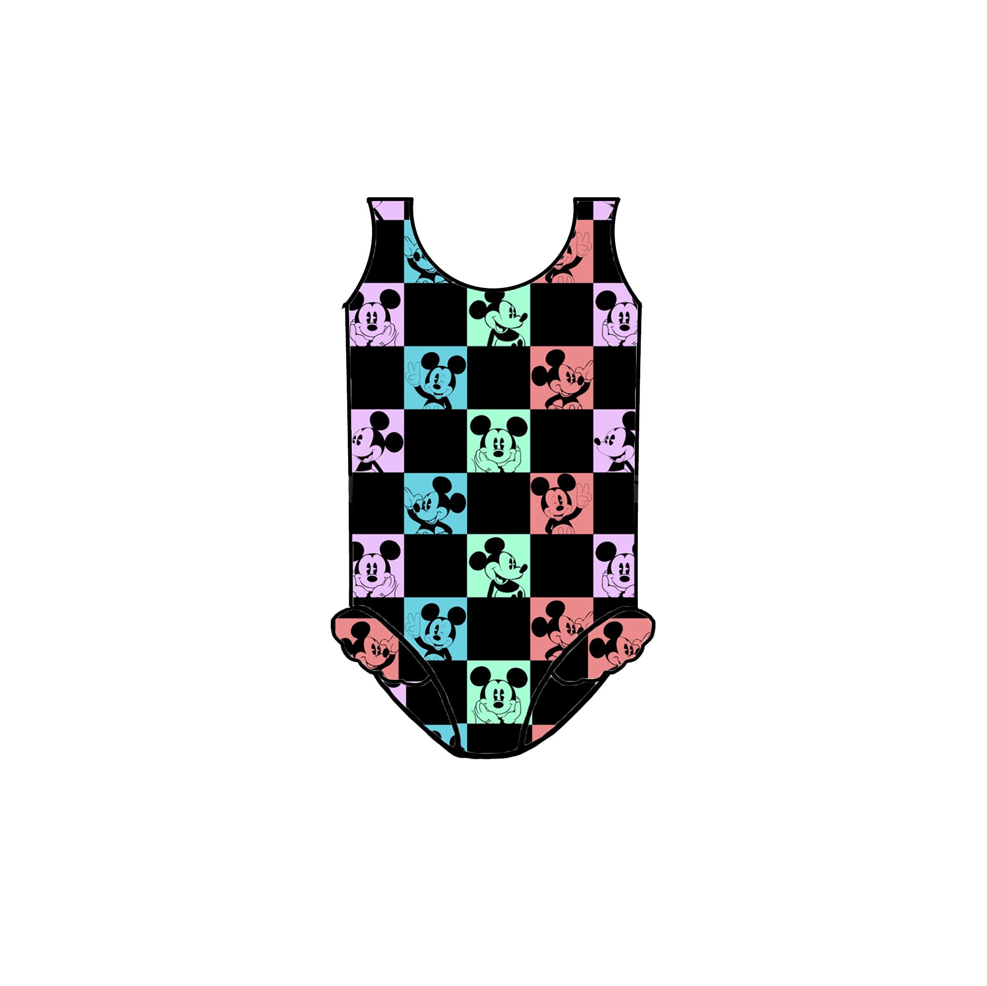 BLACK/PASTEL MOUSE CHECK - CHOOSE STYLE