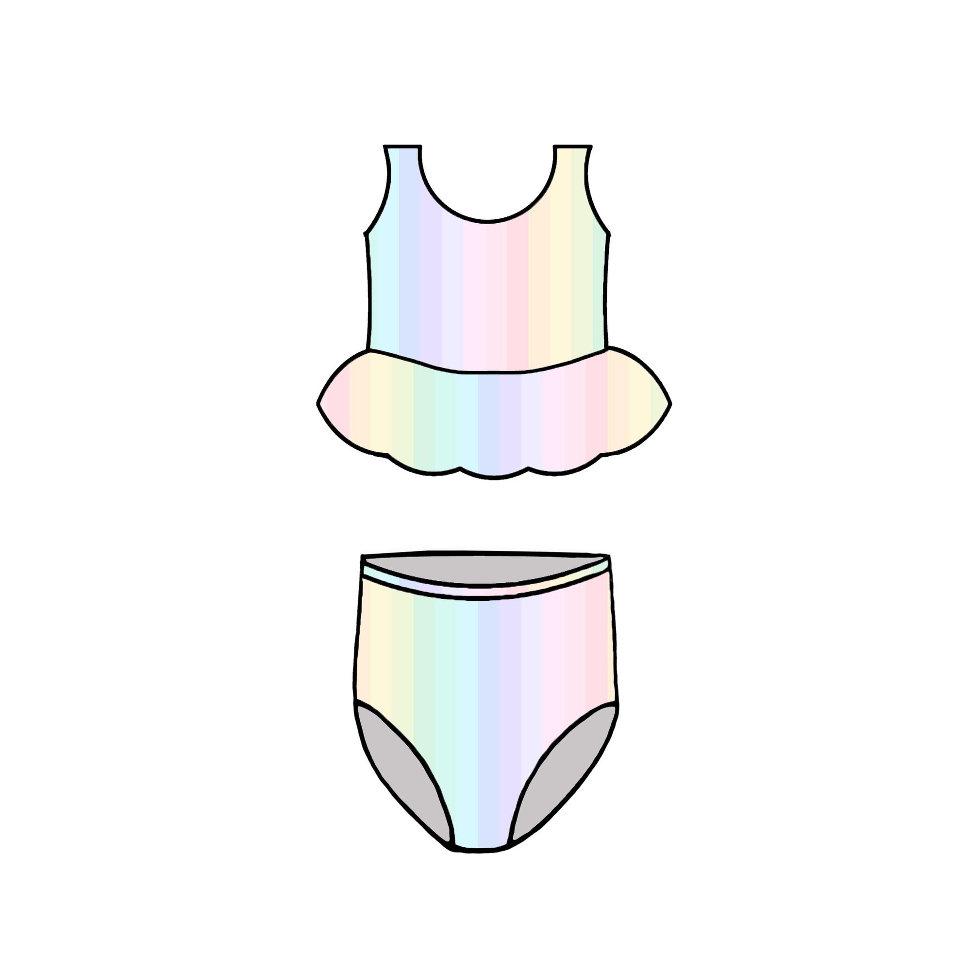 PASTEL STRIPE SWIM - CHOOSE STYLE