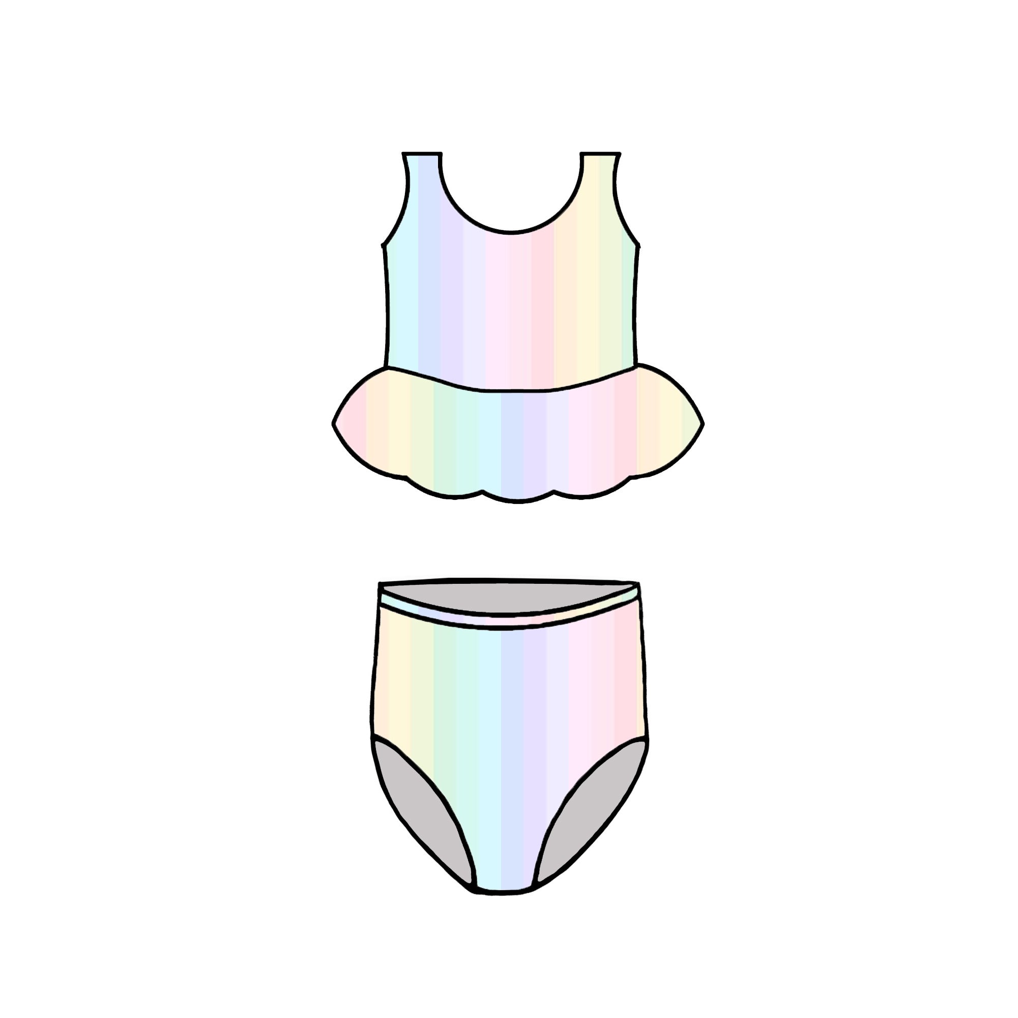 PASTEL STRIPE SWIM - CHOOSE STYLE