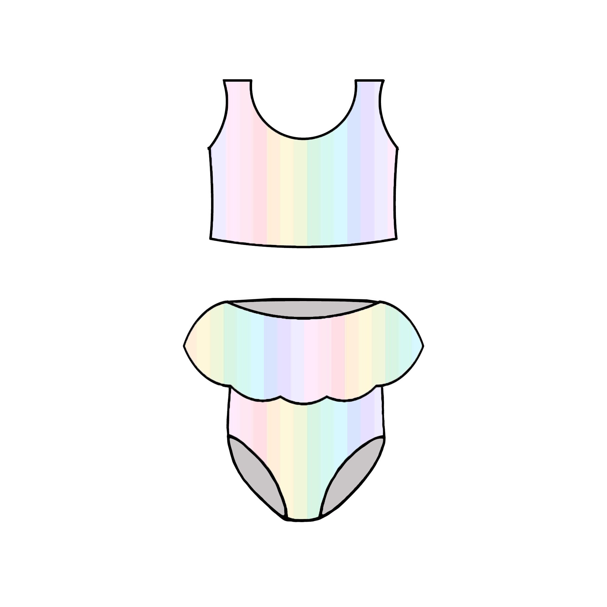 PASTEL STRIPE SWIM - CHOOSE STYLE