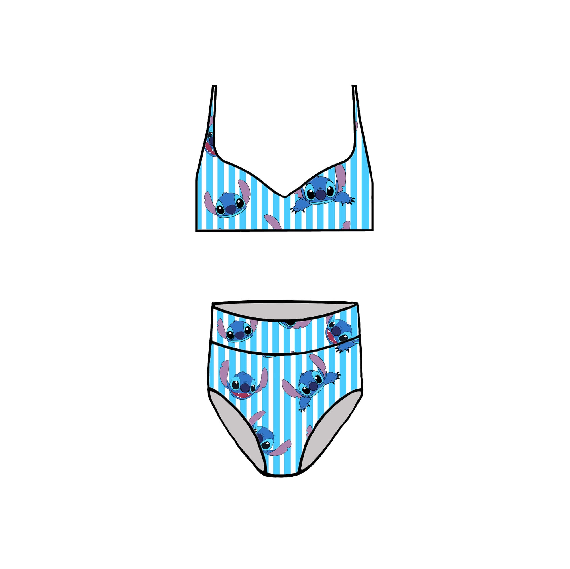 HOLO STRIPE STITCH ADULT SWIMWEAR- CHOOSE STYLE